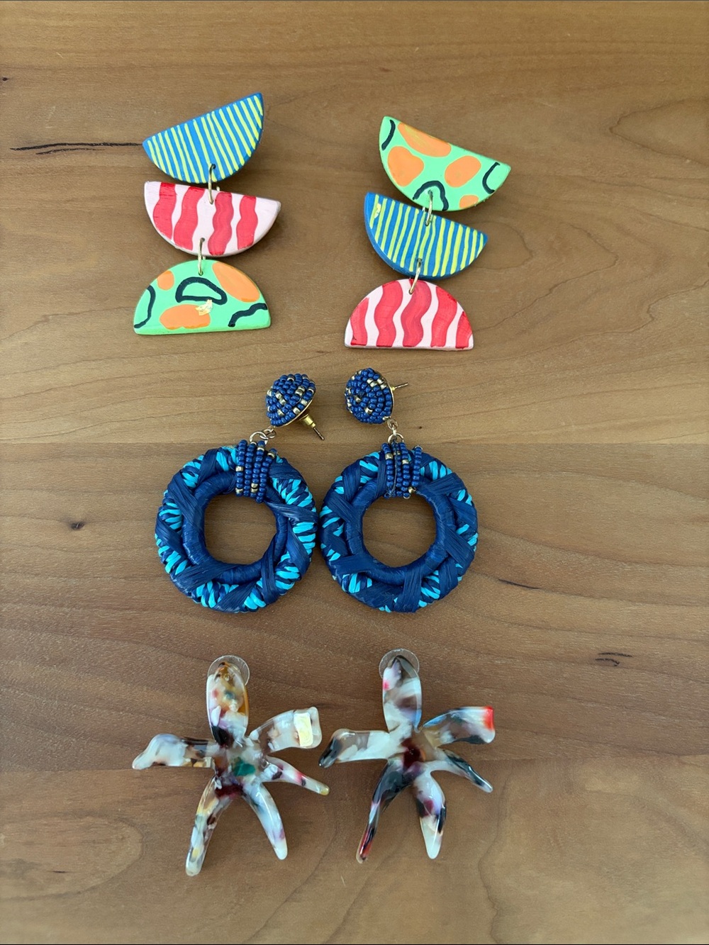 Set of 3 Earrings - Playful Colorful Sets